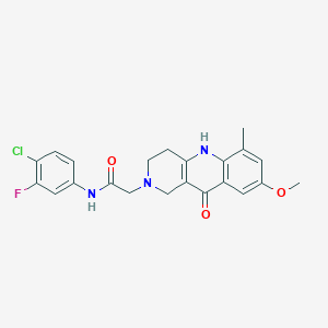 N-(4-chloro-3-fluorophenyl)-2-(8-methoxy-6-methyl-10-oxo-3,4,5,10-tetrahydrobenzo[b][1,6]naphthyridin-2(1H)-yl)acetamide