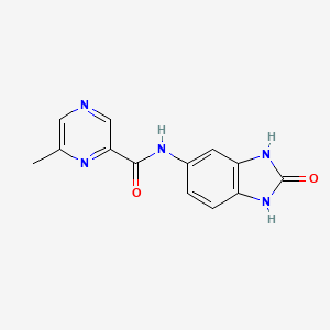 molecular formula C13H11N5O2 B2419846 6-Methyl-N-(2-oxo-1,3-dihydrobenzimidazol-5-yl)pyrazine-2-carboxamide CAS No. 2415571-72-9