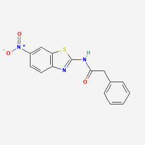 molecular formula C15H11N3O3S B2419854 N-(6-nitro-1,3-benzothiazol-2-yl)-2-phenylacetamide CAS No. 92498-73-2