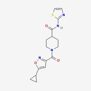 1-(5-cyclopropylisoxazole-3-carbonyl)-N-(thiazol-2-yl)piperidine-4-carboxamide