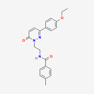 molecular formula C22H23N3O3 B2419861 N-(2-(3-(4-ethoxyphenyl)-6-oxopyridazin-1(6H)-yl)ethyl)-4-methylbenzamide CAS No. 921805-40-5