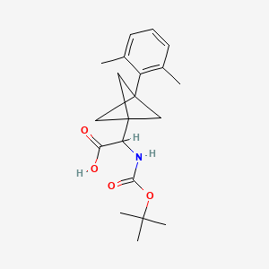 2-[3-(2,6-Dimethylphenyl)-1-bicyclo[1.1.1]pentanyl]-2-[(2-methylpropan-2-yl)oxycarbonylamino]acetic acid