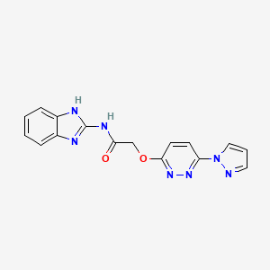 2-((6-(1H-pyrazol-1-yl)pyridazin-3-yl)oxy)-N-(1H-benzo[d]imidazol-2-yl)acetamide