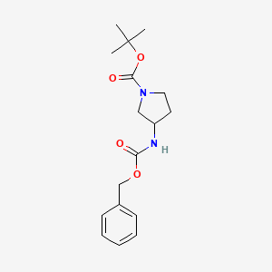 molecular formula C17H24N2O4 B2419916 1-Boc-3-Cbz-氨基吡咯烷 CAS No. 325775-36-8