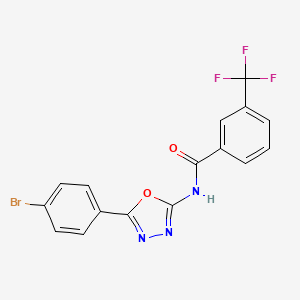 molecular formula C16H9BrF3N3O2 B2419922 N-[5-(4-bromophenyl)-1,3,4-oxadiazol-2-yl]-3-(trifluoromethyl)benzamide CAS No. 897735-61-4