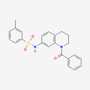 molecular formula C23H22N2O3S B2419935 N-(1-benzoyl-1,2,3,4-tetrahydroquinolin-7-yl)-3-methylbenzenesulfonamide CAS No. 1021039-87-1