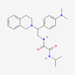 molecular formula C24H32N4O2 B2419939 N1-(2-(3,4-dihydroisoquinolin-2(1H)-yl)-2-(4-(dimethylamino)phenyl)ethyl)-N2-isopropyloxalamide CAS No. 941914-45-0