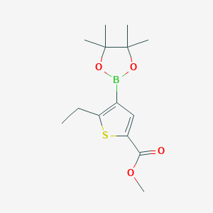 molecular formula C14H21BO4S B2419945 Methyl 5-ethyl-4-(4,4,5,5-tetramethyl-1,3,2-dioxaborolan-2-yl)thiophene-2-carboxylate CAS No. 1235545-46-6