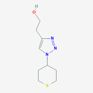 molecular formula C9H15N3OS B2419989 2-[1-(thian-4-yl)-1H-1,2,3-triazol-4-yl]ethan-1-ol CAS No. 2097891-06-8