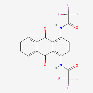 molecular formula C18H8F6N2O4 B2419996 N-(9,10-Dioxo-4-((2,2,2-trifluoroacetyl)amino)-9,10-dihydro-1-anthracenyl)-2,2,2-trifluoroacetamide CAS No. 341966-12-9