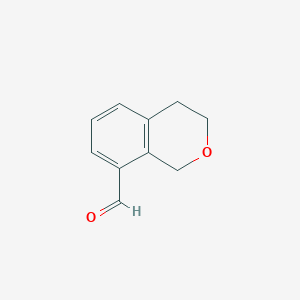molecular formula C10H10O2 B2420027 3,4-dihydro-1H-2-benzopyran-8-carbaldehyde CAS No. 933727-50-5