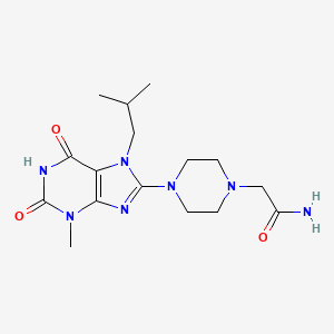 2-(4-(7-isobutyl-3-methyl-2,6-dioxo-2,3,6,7-tetrahydro-1H-purin-8-yl)piperazin-1-yl)acetamide