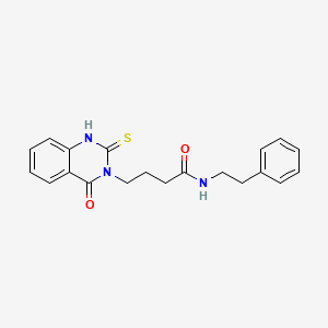 4-(4-oxo-2-thioxo-1,2-dihydroquinazolin-3(4H)-yl)-N-phenethylbutanamide
