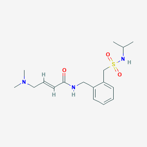 (E)-4-(Dimethylamino)-N-[[2-(propan-2-ylsulfamoylmethyl)phenyl]methyl]but-2-enamide