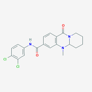 N-(3,4-dichlorophenyl)-5-methyl-11-oxo-5,6,7,8,9,11-hexahydro-5aH-pyrido[2,1-b]quinazoline-3-carboxamide