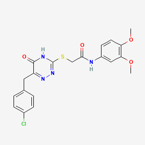 2-((6-(4-chlorobenzyl)-5-oxo-4,5-dihydro-1,2,4-triazin-3-yl)thio)-N-(3,4-dimethoxyphenyl)acetamide