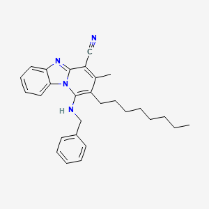 1-(Benzylamino)-3-methyl-2-octylpyrido[1,2-a]benzimidazole-4-carbonitrile