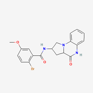 2-bromo-5-methoxy-N-(4-oxo-1,2,3,3a,4,5-hexahydropyrrolo[1,2-a]quinoxalin-2-yl)benzamide