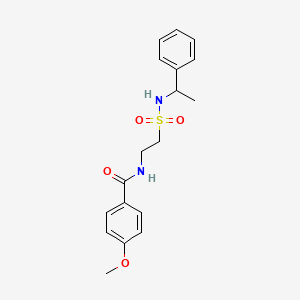 4-methoxy-N-(2-(N-(1-phenylethyl)sulfamoyl)ethyl)benzamide