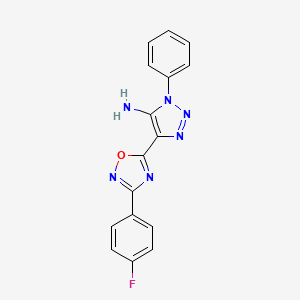 4-[3-(4-fluorophenyl)-1,2,4-oxadiazol-5-yl]-1-phenyl-1H-1,2,3-triazol-5-amine