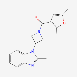 (2,5-Dimethylfuran-3-yl)-[3-(2-methylbenzimidazol-1-yl)azetidin-1-yl]methanone