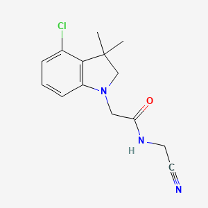 2-(4-chloro-3,3-dimethyl-2,3-dihydro-1H-indol-1-yl)-N-(cyanomethyl)acetamide