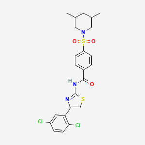 N-(4-(2,5-dichlorophenyl)thiazol-2-yl)-4-((3,5-dimethylpiperidin-1-yl)sulfonyl)benzamide