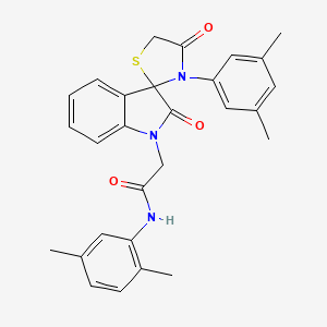 N-(2,5-dimethylphenyl)-2-(3'-(3,5-dimethylphenyl)-2,4'-dioxospiro[indoline-3,2'-thiazolidin]-1-yl)acetamide
