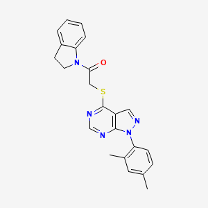 1-(2,3-Dihydroindol-1-yl)-2-[1-(2,4-dimethylphenyl)pyrazolo[3,4-d]pyrimidin-4-yl]sulfanylethanone