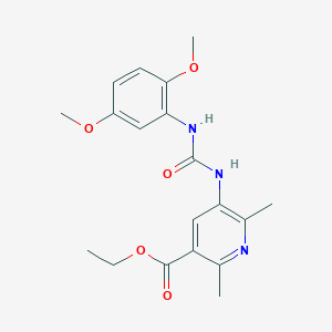 molecular formula C19H23N3O5 B2420081 Ethyl 5-(3-(2,5-dimethoxyphenyl)ureido)-2,6-dimethylnicotinate CAS No. 622789-40-6