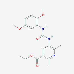Ethyl 5-(3-(2,5-dimethoxyphenyl)ureido)-2,6-dimethylnicotinate