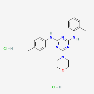 N2,N4-bis(2,4-dimethylphenyl)-6-morpholino-1,3,5-triazine-2,4-diamine dihydrochloride