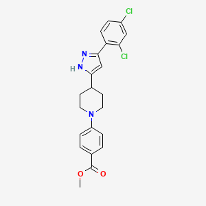 methyl 4-[4-[3-(2,4-dichlorophenyl)-1H-pyrazol-5-yl]piperidin-1-yl]benzoate