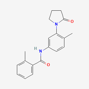 2-methyl-N-(4-methyl-3-(2-oxopyrrolidin-1-yl)phenyl)benzamide