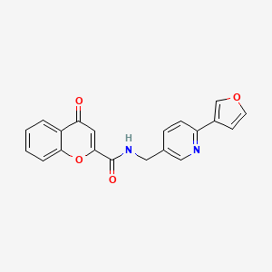 molecular formula C20H14N2O4 B2420091 N-((6-(furan-3-yl)pyridin-3-yl)methyl)-4-oxo-4H-chromene-2-carboxamide CAS No. 2034464-33-8