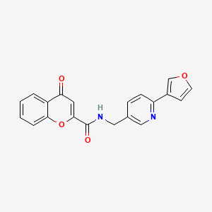 N-((6-(furan-3-yl)pyridin-3-yl)methyl)-4-oxo-4H-chromene-2-carboxamide