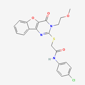 N-(4-chlorophenyl)-2-((3-(2-methoxyethyl)-4-oxo-3,4-dihydrobenzofuro[3,2-d]pyrimidin-2-yl)thio)acetamide