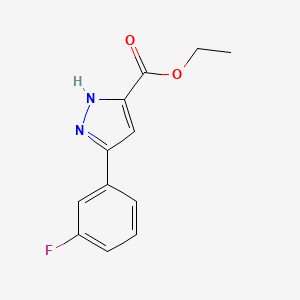 Ethyl 3-(3-fluorophenyl)-1H-pyrazole-5-carboxylate