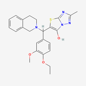 5-((3,4-dihydroisoquinolin-2(1H)-yl)(4-ethoxy-3-methoxyphenyl)methyl)-2-methylthiazolo[3,2-b][1,2,4]triazol-6-ol