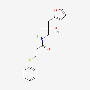 N-(3-(furan-2-yl)-2-hydroxy-2-methylpropyl)-3-(phenylthio)propanamide