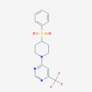 4-[4-(Benzenesulfonyl)piperidin-1-yl]-6-(trifluoromethyl)pyrimidine