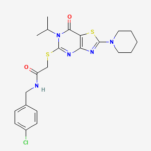 N~1~-(4-chlorobenzyl)-2-[(6-isopropyl-7-oxo-2-piperidino-6,7-dihydro[1,3]thiazolo[4,5-d]pyrimidin-5-yl)sulfanyl]acetamide
