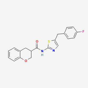 molecular formula C20H17FN2O2S B2420114 N-[5-(4-fluorobenzyl)-1,3-thiazol-2-yl]-3,4-dihydro-2H-chromene-3-carboxamide CAS No. 919017-97-3