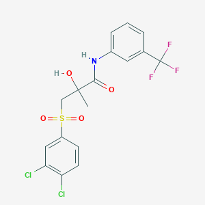 3-[(3,4-dichlorophenyl)sulfonyl]-2-hydroxy-2-methyl-N-[3-(trifluoromethyl)phenyl]propanamide
