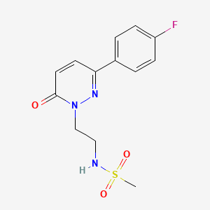molecular formula C13H14FN3O3S B2420117 N-(2-(3-(4-fluorophenyl)-6-oxopyridazin-1(6H)-yl)ethyl)methanesulfonamide CAS No. 921552-03-6