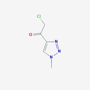 molecular formula C5H6ClN3O B2420156 2-chloro-1-(1-methyl-1H-1,2,3-triazol-4-yl)ethan-1-one CAS No. 1849310-14-0