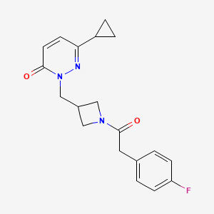 6-Cyclopropyl-2-[[1-[2-(4-fluorophenyl)acetyl]azetidin-3-yl]methyl]pyridazin-3-one