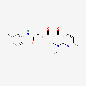 molecular formula C22H23N3O4 B2420163 [(3,5-dimethylphenyl)carbamoyl]methyl 1-ethyl-7-methyl-4-oxo-1,4-dihydro-1,8-naphthyridine-3-carboxylate CAS No. 503141-71-7