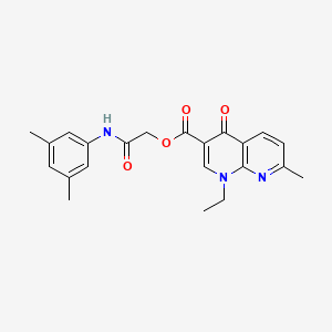 molecular formula C22H23N3O4 B2420163 [2-(3,5-Dimethylanilino)-2-oxoethyl] 1-ethyl-7-methyl-4-oxo-1,8-naphthyridine-3-carboxylate CAS No. 503141-71-7