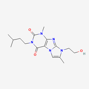 8-(2-hydroxyethyl)-3-isopentyl-1,7-dimethyl-1H-imidazo[2,1-f]purine-2,4(3H,8H)-dione